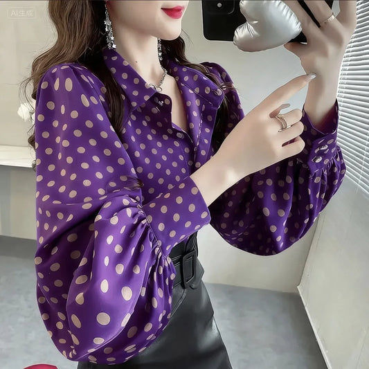 Blusa Elegante Manga Farol S-3XL