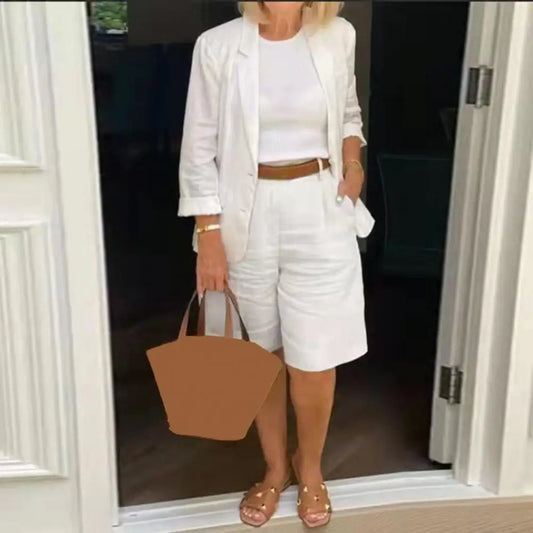 Short Feminino Blazer Set for Summer - Solto e Elegante