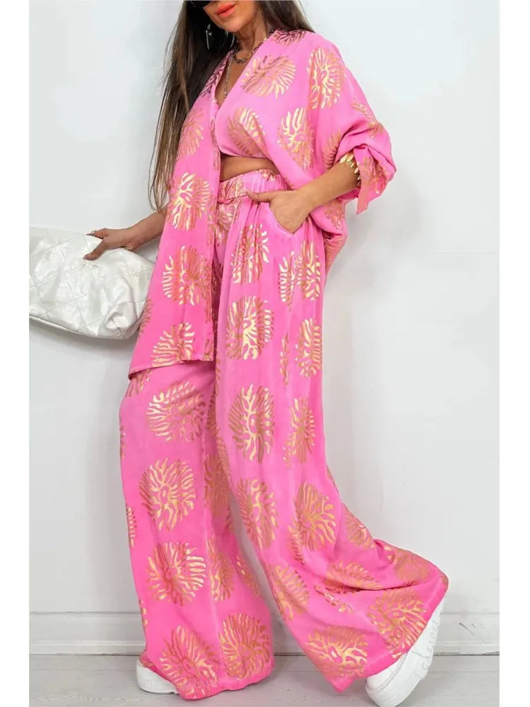 Conjunto Elegante Estampado S-3XL