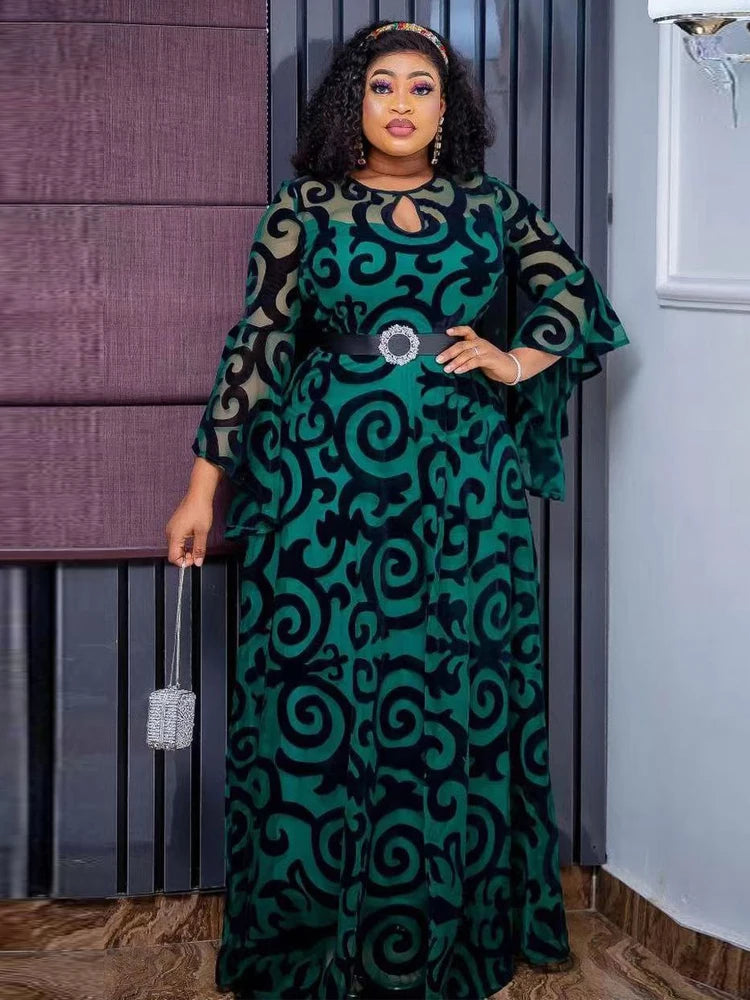 Vestido de Chiffon Plus Size