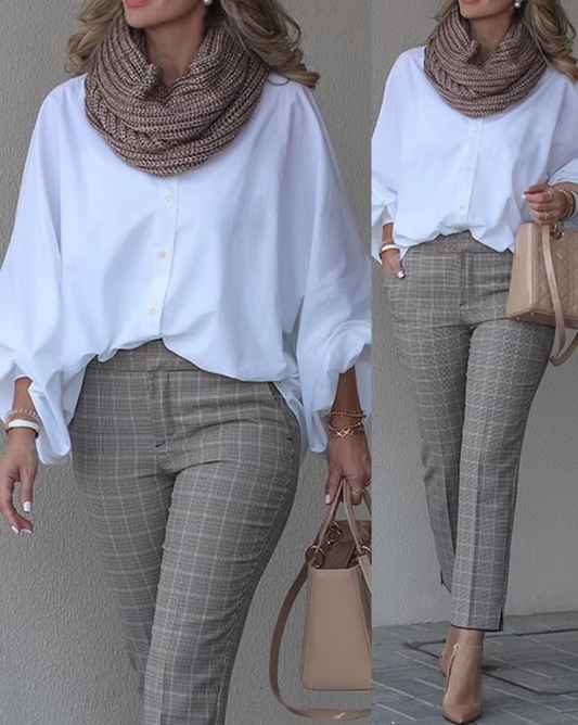 Blusa de Manga Farol con Botones