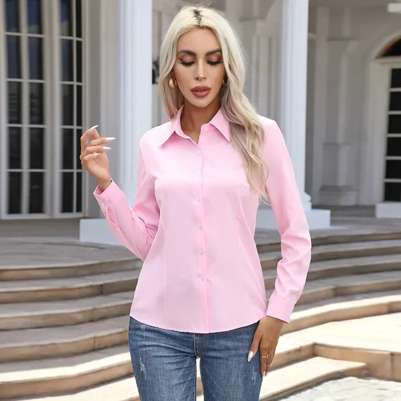 Camisa de Mujer de Tallas Grandes – Estilo Ejecutivo