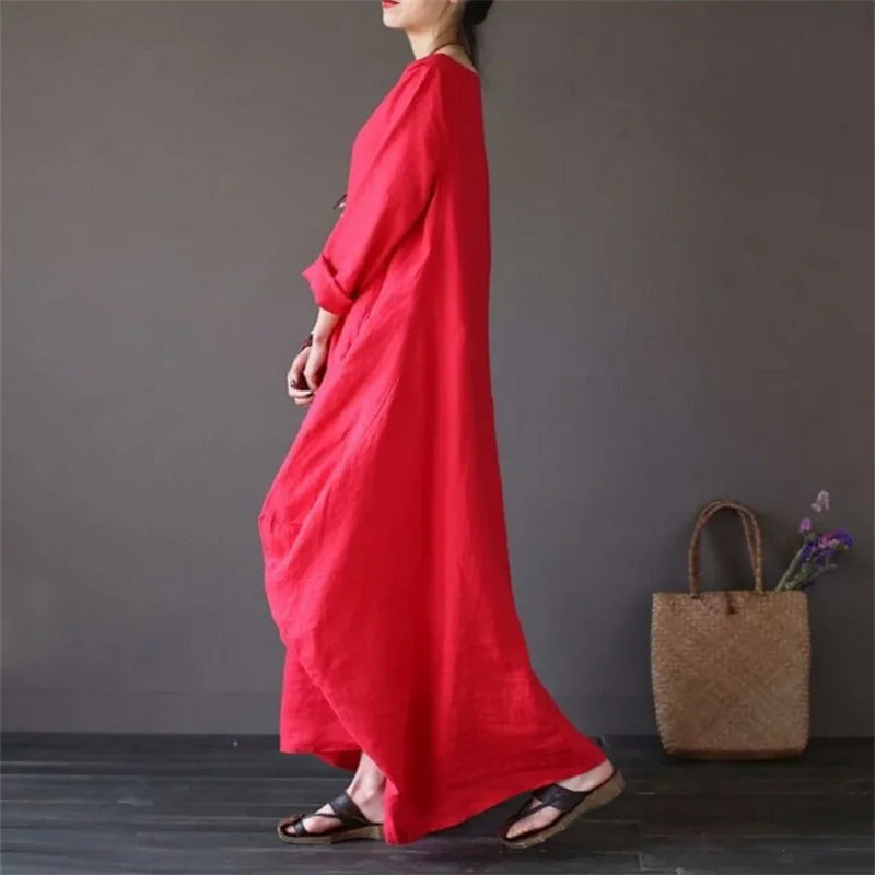 Long Linen Dress (M-5XL)