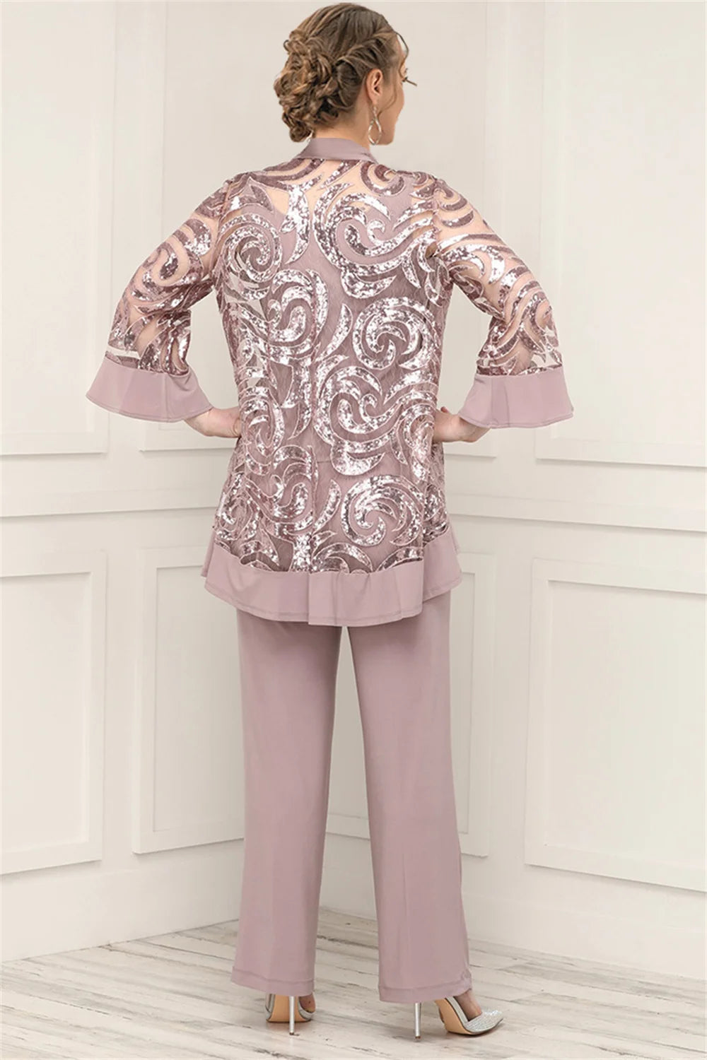 Conjunto Formal de Tres Piezas para Madre de la Novia Plus Size