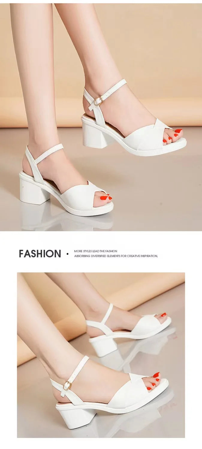 Sandalias con Tacón Medio 35-43