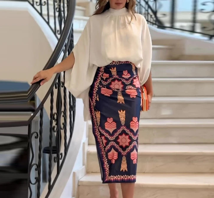 Conjunto de de Falda Estampada