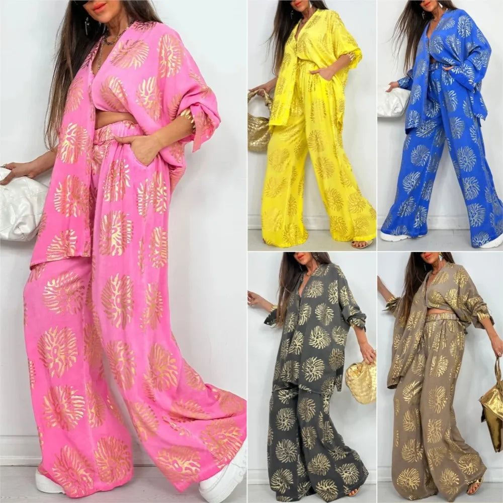 Conjunto Elegante Estampado S-3XL