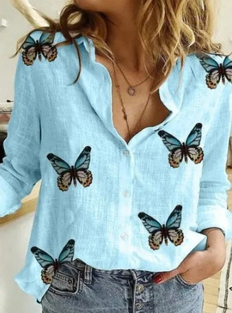 Camisa Vintage de Algodón S-5XL