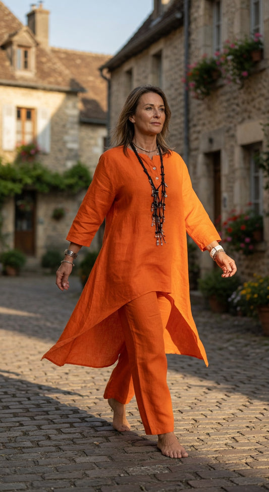 Conjunto de Lino y Algodón (S-5XL)