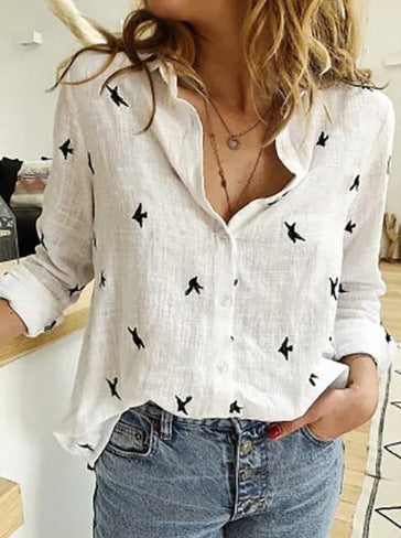 Camisa Vintage de Algodón S-5XL