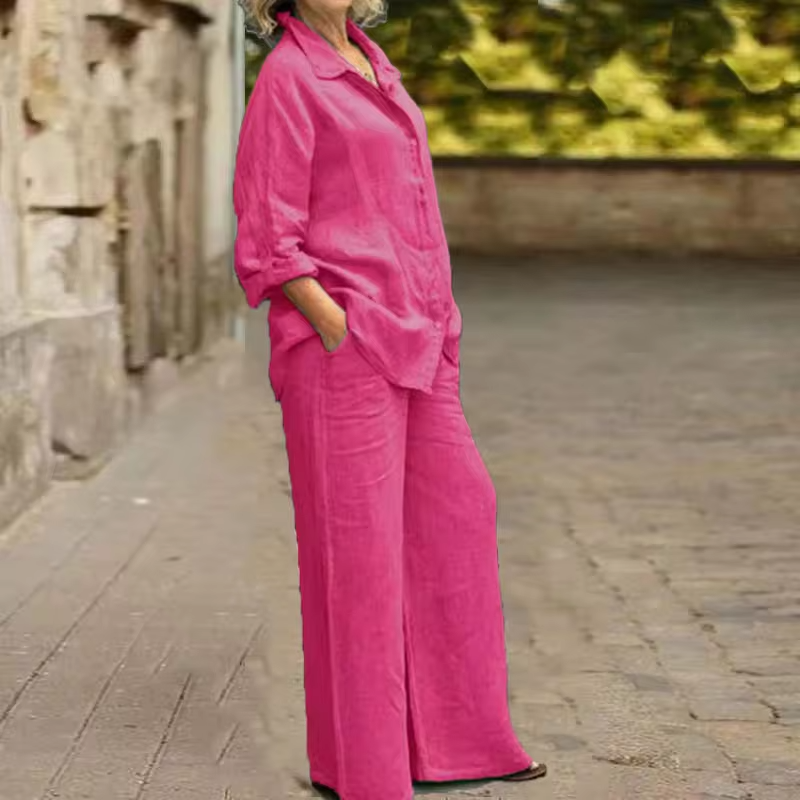 Conjunto de Lino Vintage S-5XL