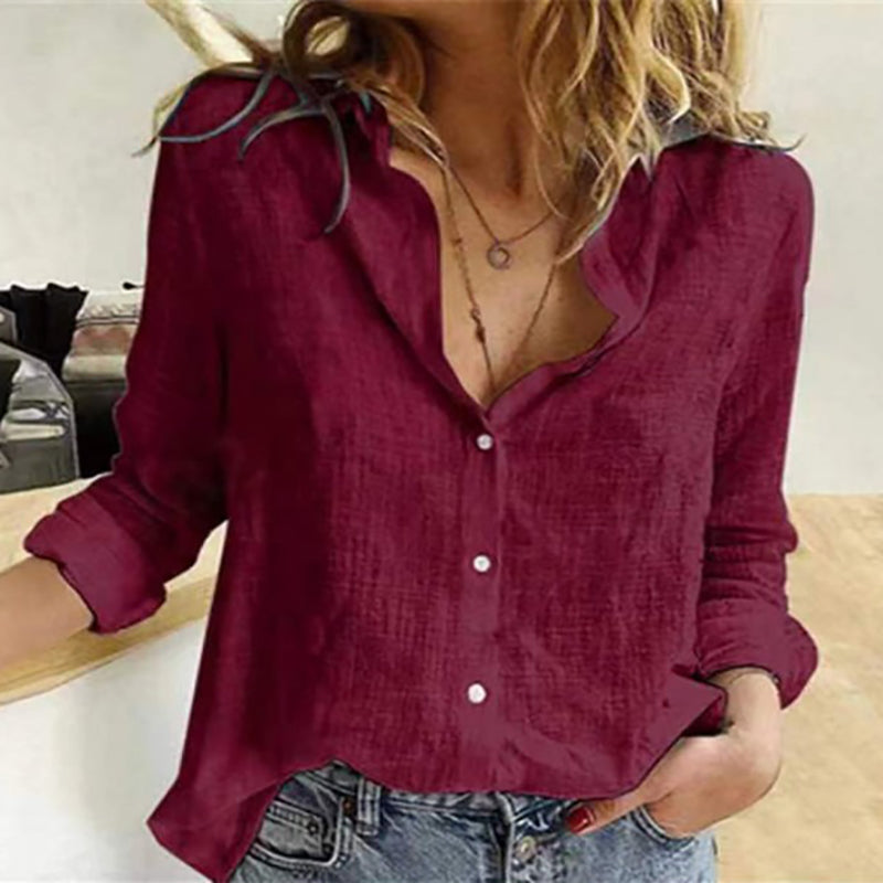 Elegant Cotton and Linen Shirt