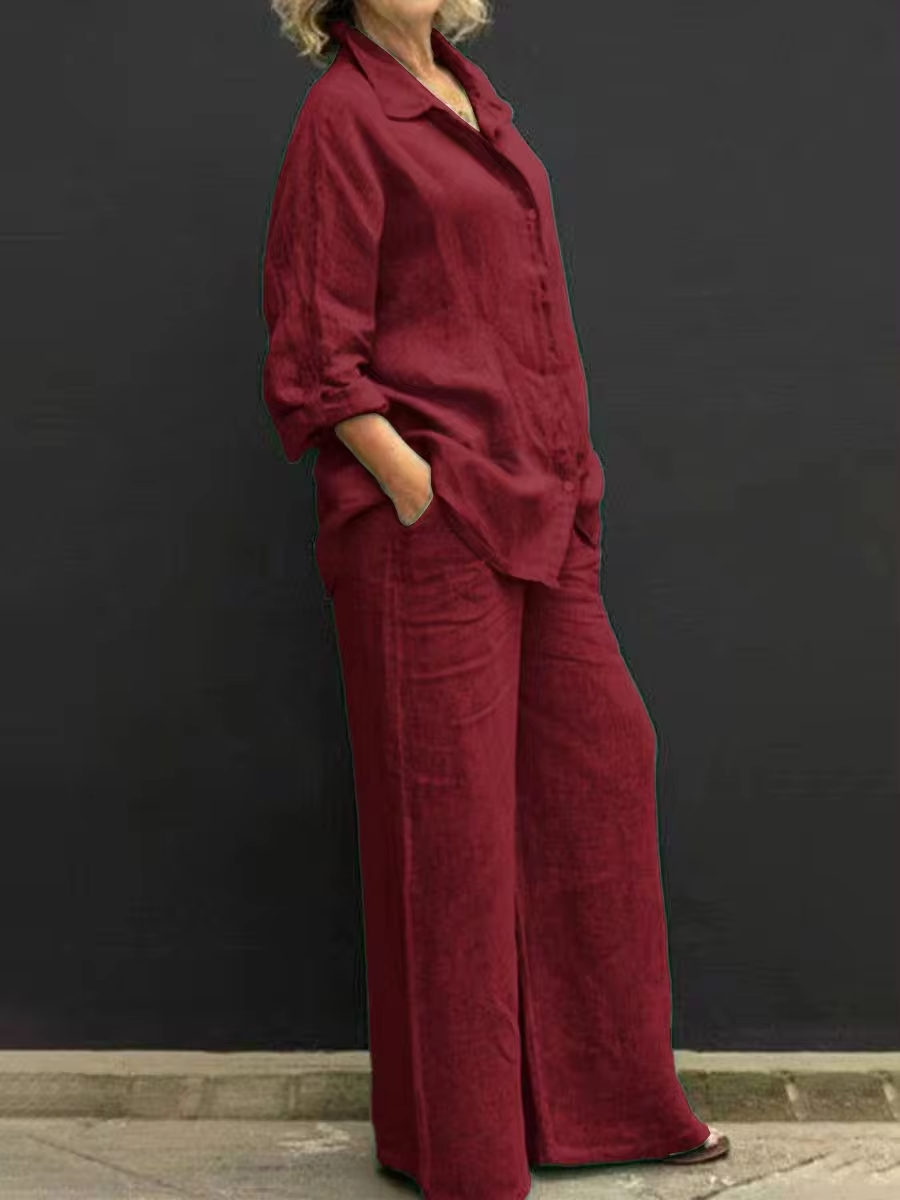 Conjunto de Lino Vintage S-5XL