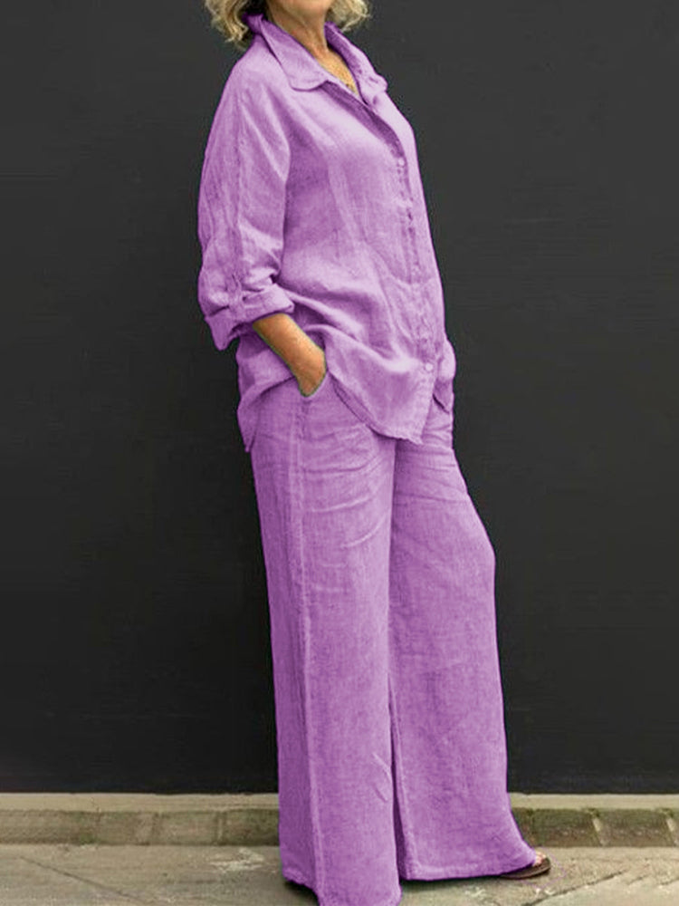 Conjunto de Lino Vintage S-5XL