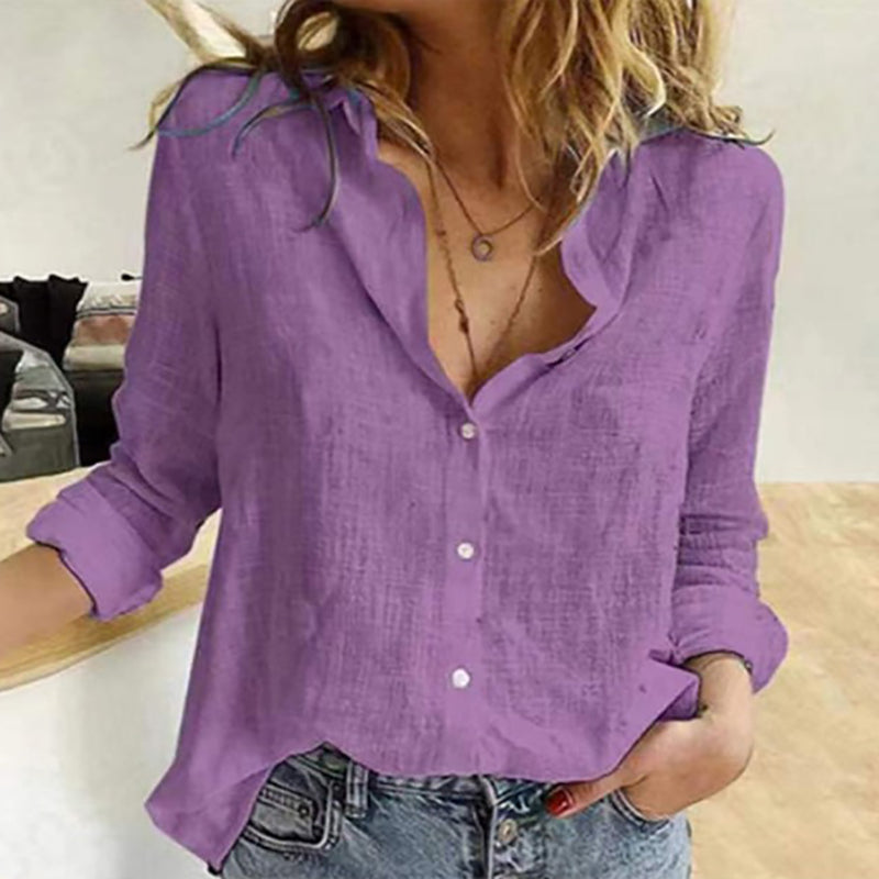 Elegant Cotton and Linen Shirt