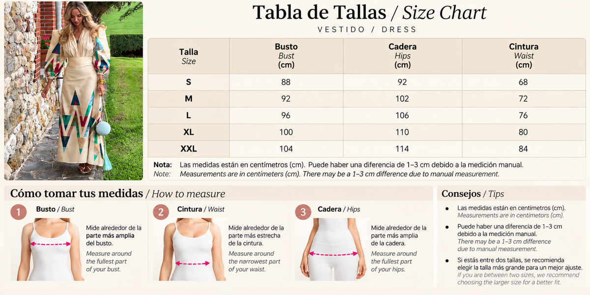 Vestido Largo Estampado con Mangas Abullonadas