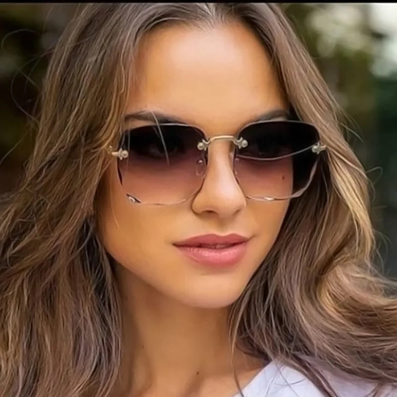Set de 3 Gafas de Sol Cuadradas sin Montura para Mujer