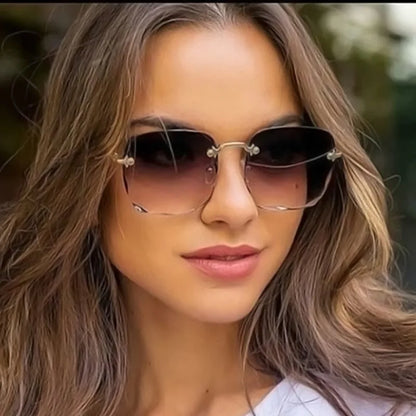 Set de 3 Gafas de Sol Cuadradas sin Montura para Mujer