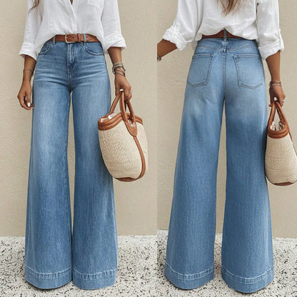 Jeans de Pierna Ancha para Mujer