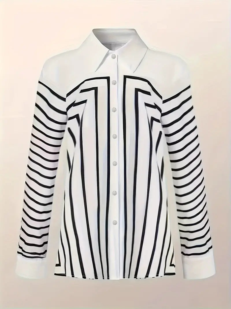 Elegant Shirt with Striped Print