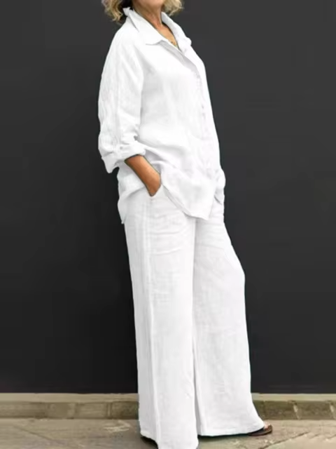 Conjunto de Lino Vintage S-5XL