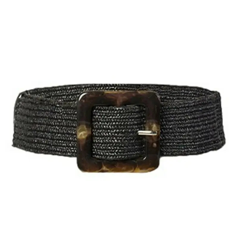 CintO Elástico Ancho con Hebilla de Madera