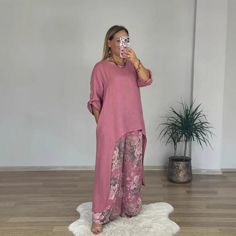 Conjunto Casual Lino y Algodón S-3XL