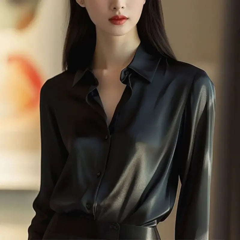 Blusa Elegante de Manga Larga S-XXXL