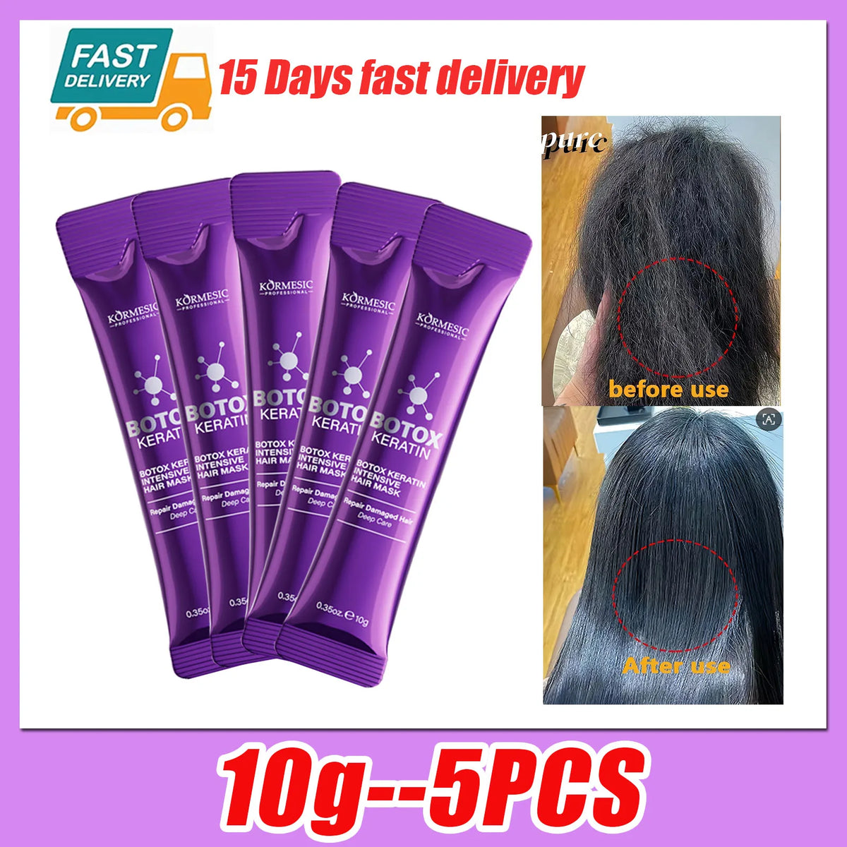 Mascarilla Capilar con Queratina de 10 g