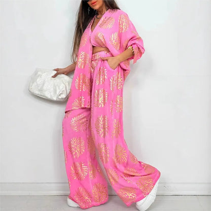 Conjunto Elegante Estampado S-3XL