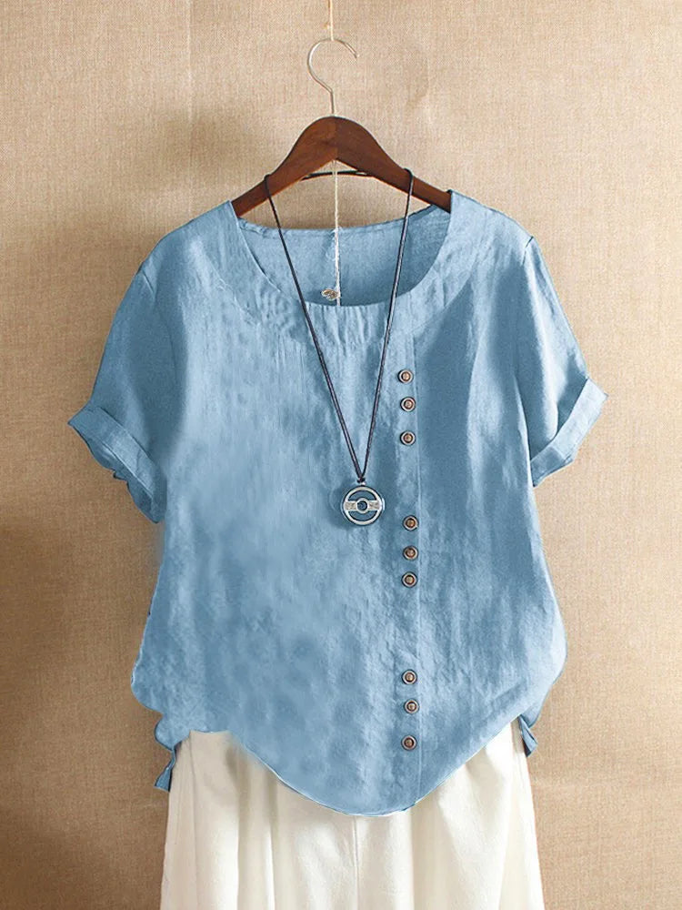 Bohemian Linen and Cotton Blouse (S - XXL)