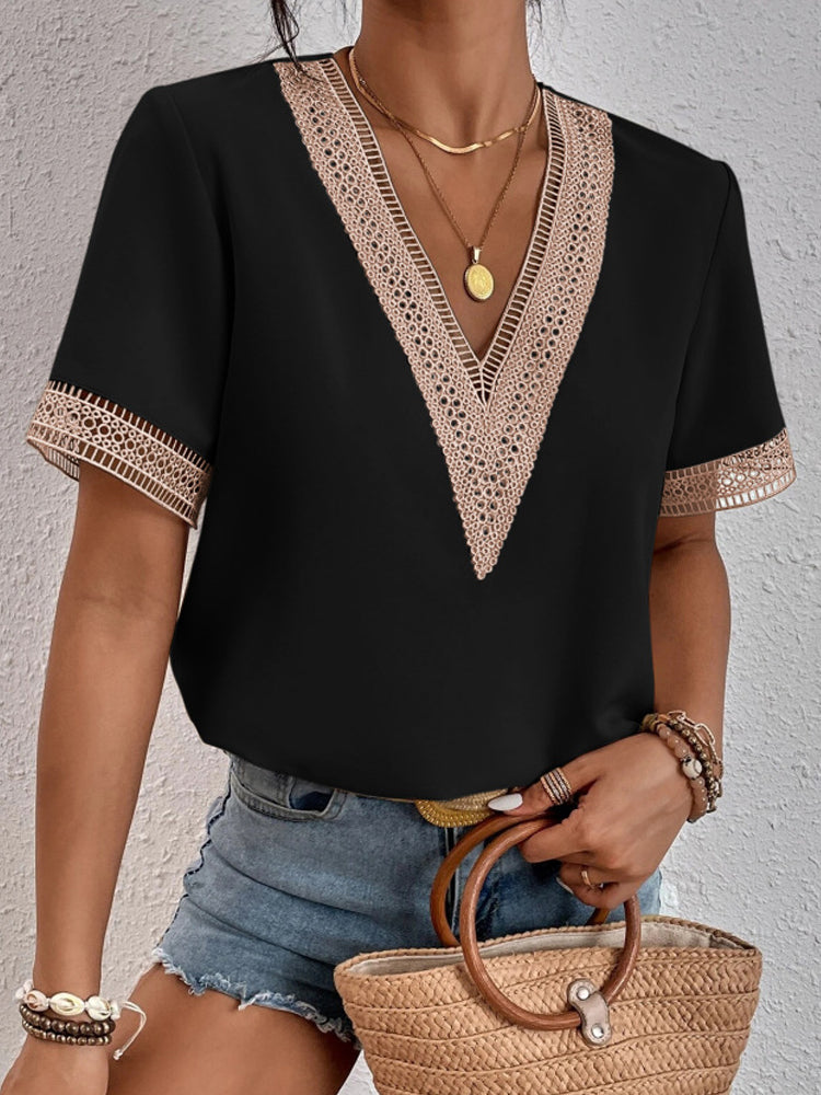 Blusa Casual con Encaje