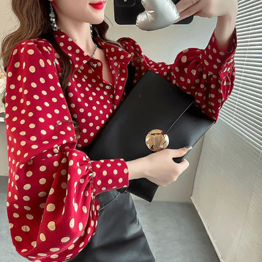 Blusa Elegante Manga Farol S-3XL