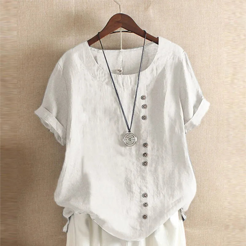 Bohemian Linen and Cotton Blouse (S - XXL)