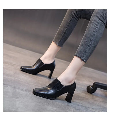 Botines de Tacón Cuadrado para Mujer 