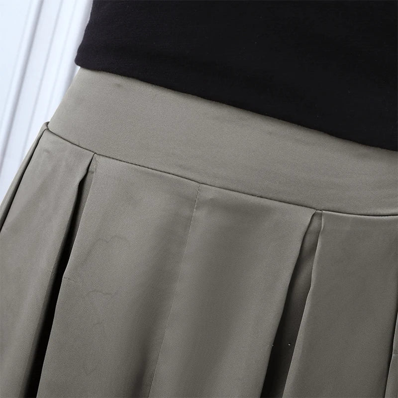 Pantalón Palazzo Satinado – Cintura Alta Elegante