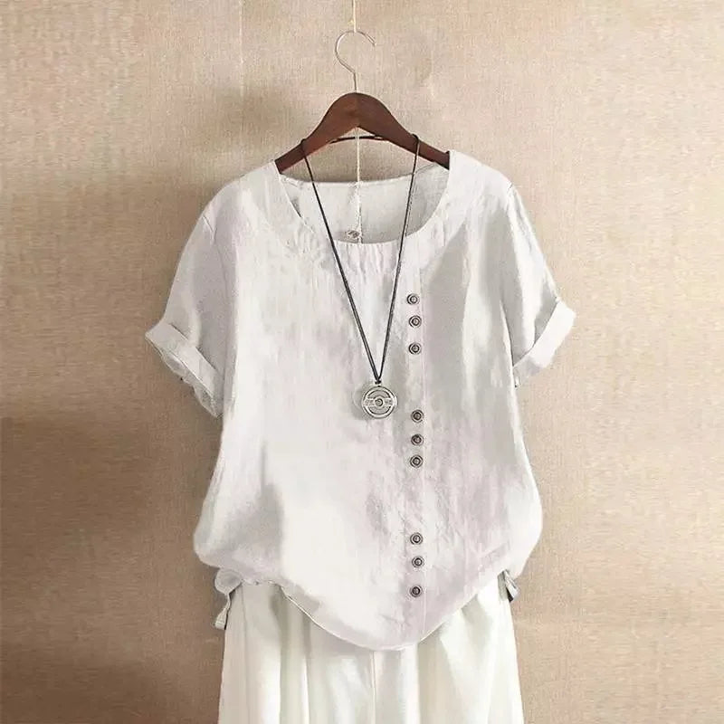 Bohemian Linen and Cotton Blouse (S - XXL)