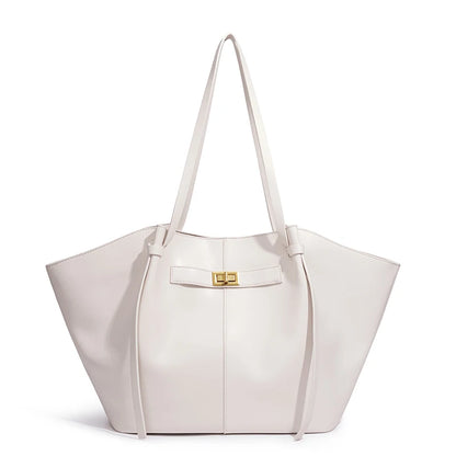 Bolso Tote Grande de Hombro con Cierre Metálico