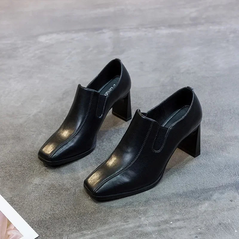 Botines de Tacón Cuadrado para Mujer 