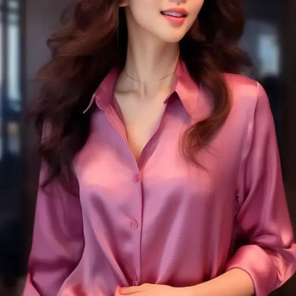 Blusa Elegante de Manga Larga S-XXXL