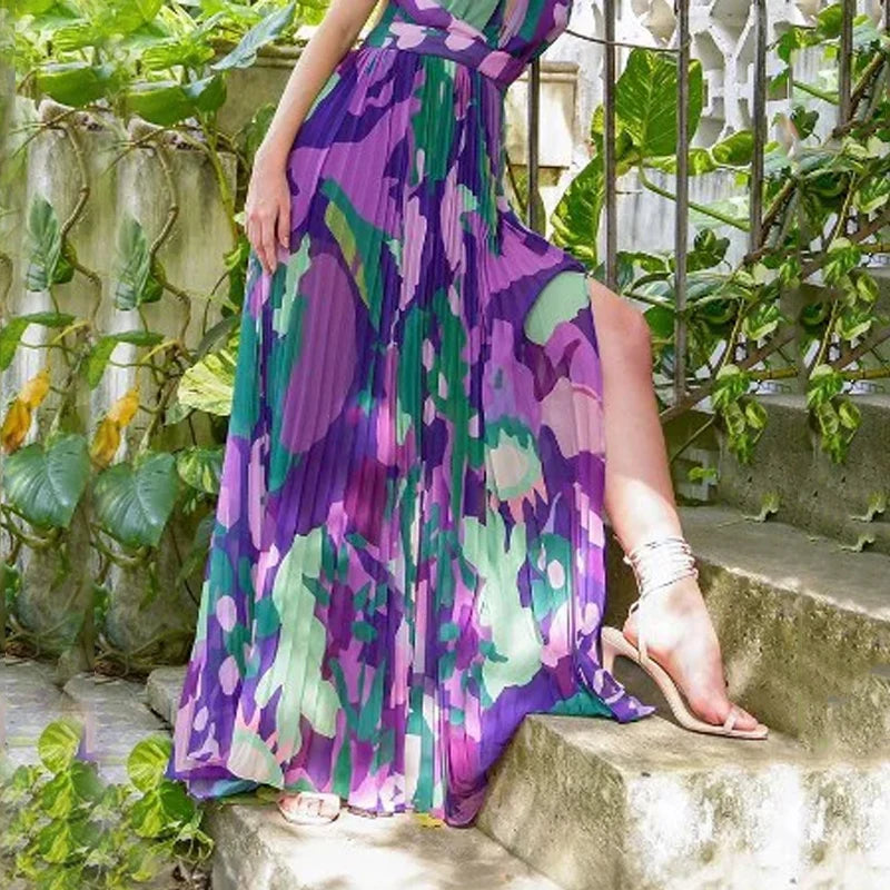 Long Printed Dress for Women Wefads