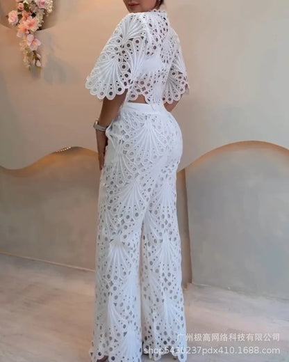 Conjunto Blanco de Encaje Puro