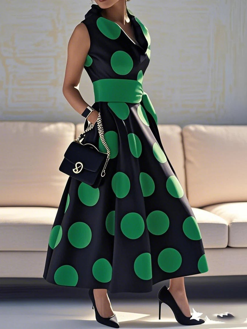 Vestido Elegante Polkadot S-XXL