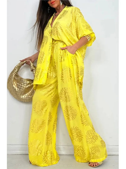 Conjunto Elegante Estampado S-3XL