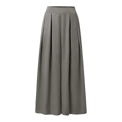 Pantalón Palazzo Satinado – Cintura Alta Elegante