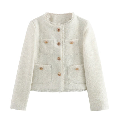 Chaqueta Tweed Vintage para Mujer