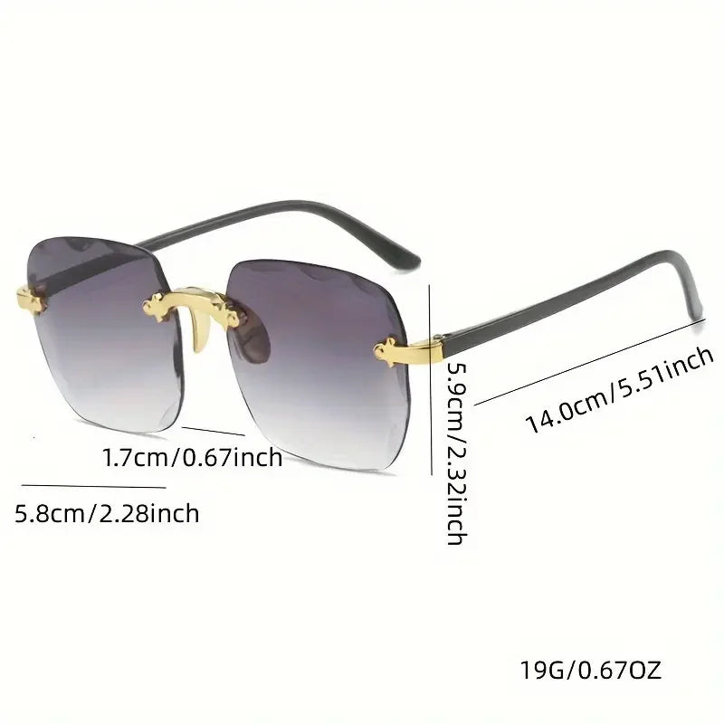 Set de 3 Gafas de Sol Cuadradas sin Montura para Mujer