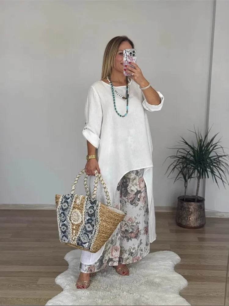 Conjunto Casual Lino y Algodón S-3XL