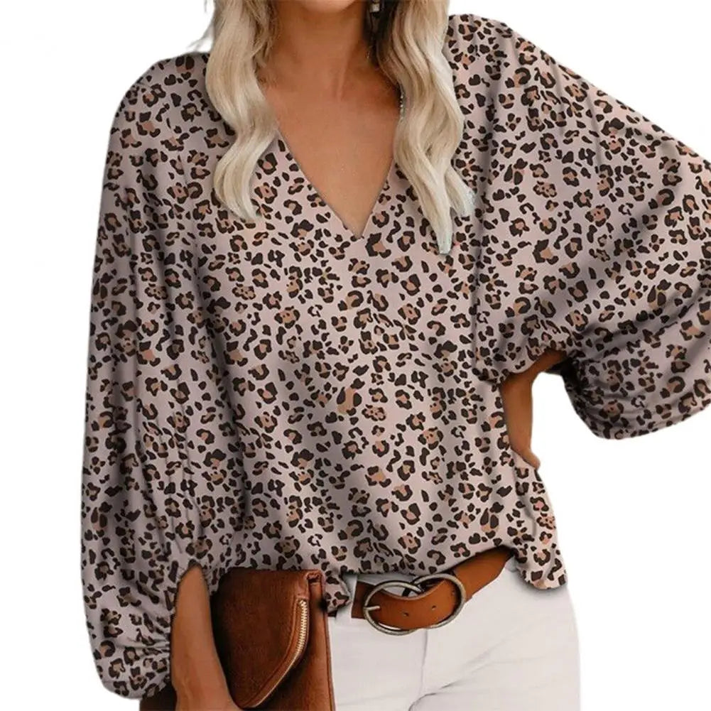 Printed V-Neck Blouse