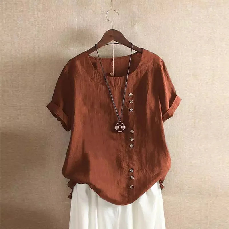 Bohemian Linen and Cotton Blouse (S - XXL)